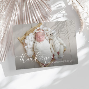 faire-part de naissance de script coeur moderne Me