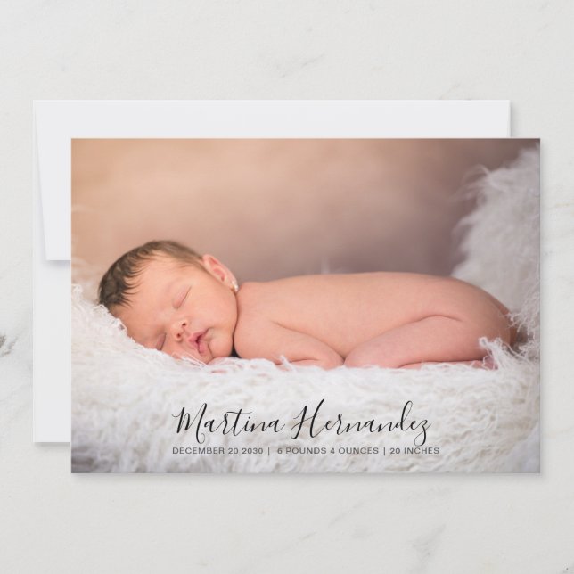 Faire-part de naissance de superposition de photo  (Devant)