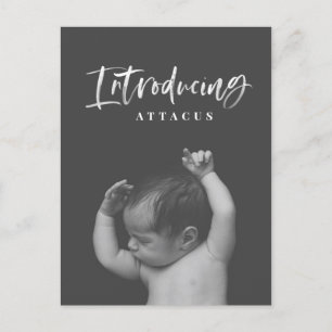 Faire-part de naissance de texte du script d'aquar