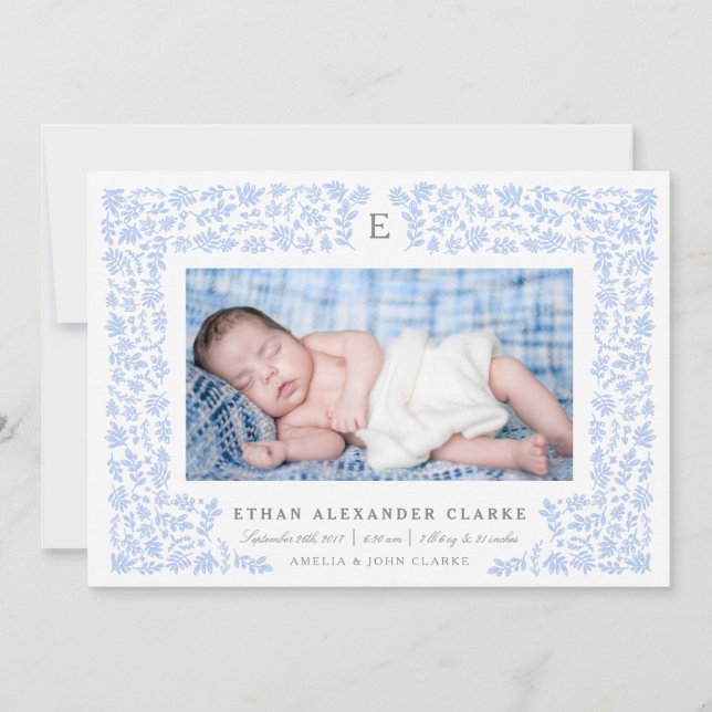 Faire-part de naissance des fleurs de récolte (Devant)