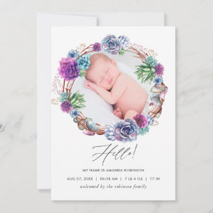 Faire-part de naissance des succulents du désert