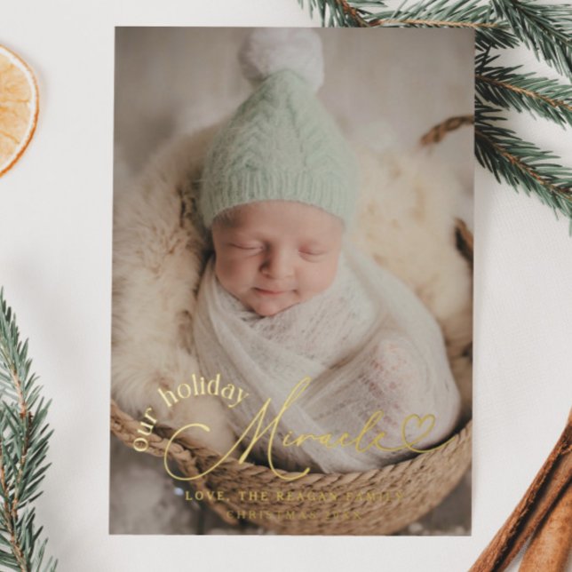 Faire-Part de Naissance Élégant Écriture Miracle d (Créateur téléchargé)