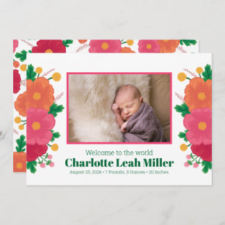 Faire-part de naissance en gras