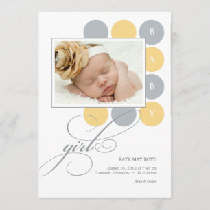 Faire-part de naissance fait sur commande de photo