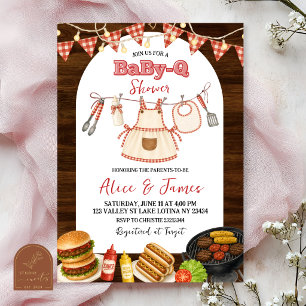 Faire-part de naissance fille en bois rustique Bab