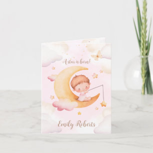 Faire-part de naissance fille - Fille de l'étoile
