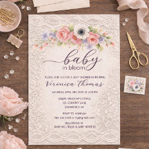Faire-Part de Naissance Fleurie Baby in Bloom