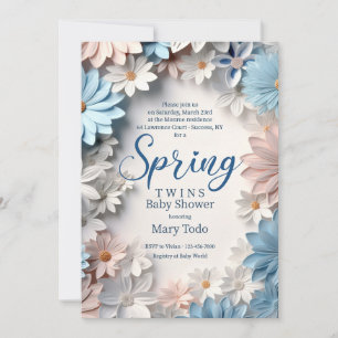 Faire-part de naissance Fleurs de Printemps