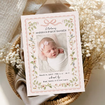 Faire-part de naissance floral aquarelle