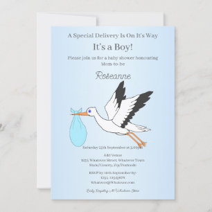 Faire-part de Naissance Garçon Stork Livraison Spé