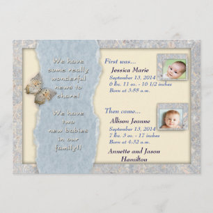 Faire-part de naissance gentil à croquer de