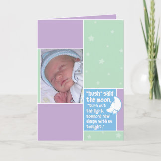 Faire-part de naissance : Hush dit la lune