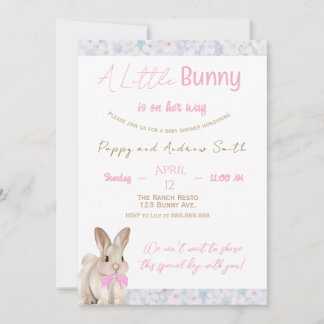 Faire-Part de Naissance Lapin Mignon