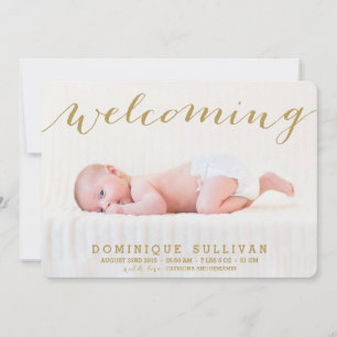 Faire-part de naissance lunatique de photo de