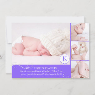 Faire-part de naissance modèle photo PixDezines