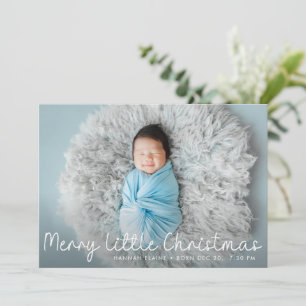 faire-part de naissance moderne de noël nouveau-né