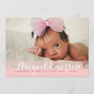 Faire-part de naissance moderne de photo de