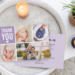 Faire-Part de Naissance Moderne Merci Photo Collèg