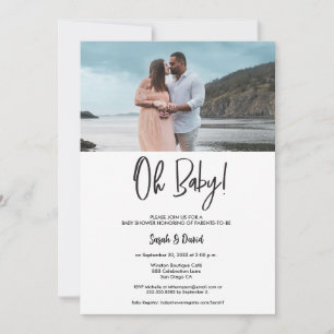 Faire-Part de Naissance Moderne Oh Baby Couple
