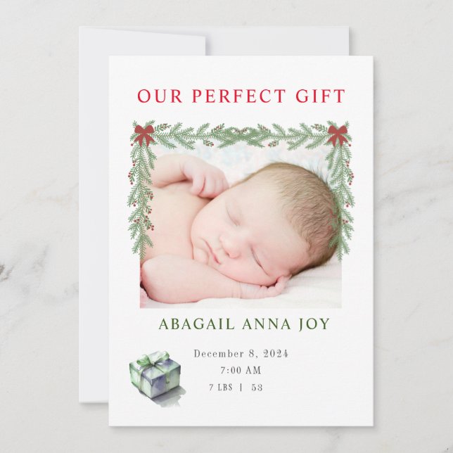 Faire-part de naissance Our Perfect Gift (Devant)