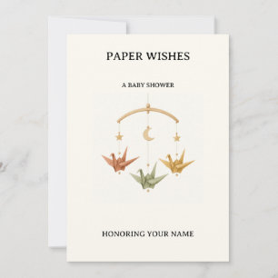 Faire-part de naissance Paper Wishes Grue en origa