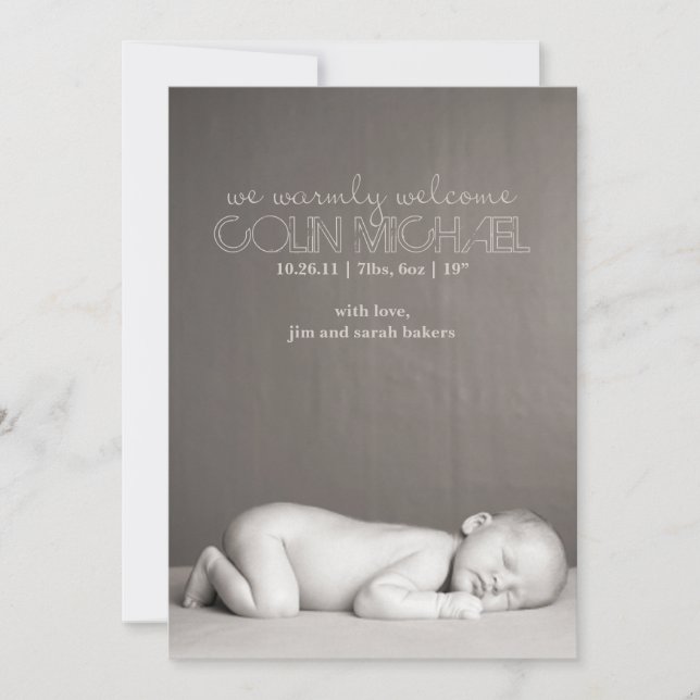 Faire-part de naissance personnalisée (Devant)
