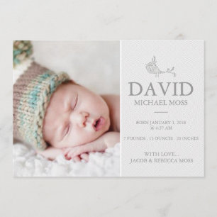 Faire-part de naissance photo  Annonce d'oiseaux