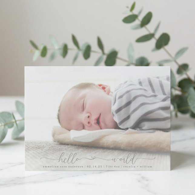 Faire-part de naissance photo avec un script moder (Créateur téléchargé)