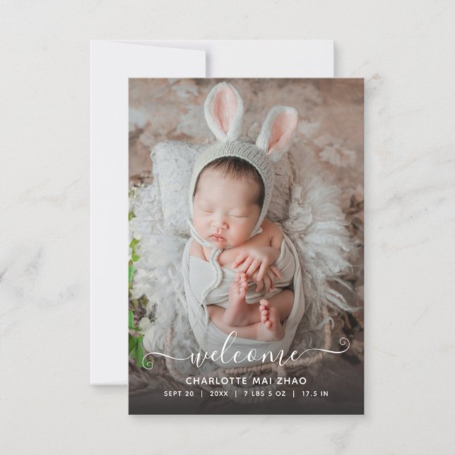 Faire-part de naissance photo Baby 2 (Devant)