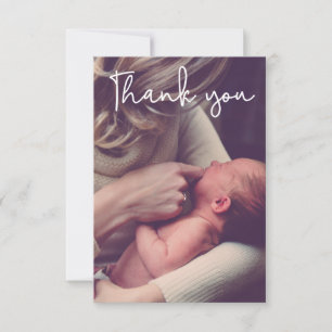 Faire-part de naissance photo baby shower Merci