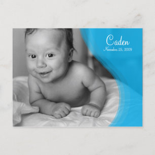 Faire-part de naissance photo Blue Riple