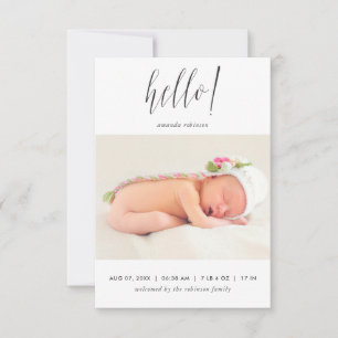 Faire-part de naissance photo de la petite fille