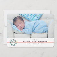 Faire-part de naissance photo de Noël