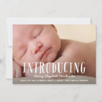 Faire-part de naissance photo de superposition de