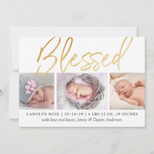 faire-part de naissance photo Gold Foil 3