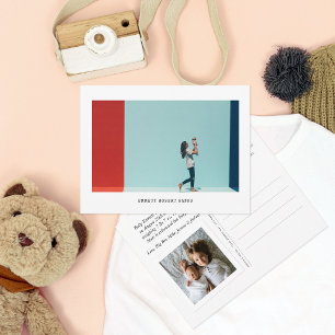 Faire-part de naissance photo graphique simple