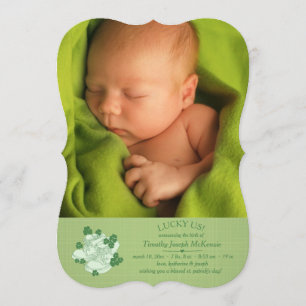 Faire-part de naissance photo Green Boties
