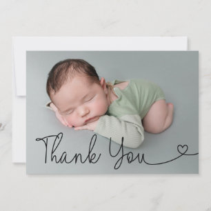 Faire-part de naissance photo Heart Baby Boy