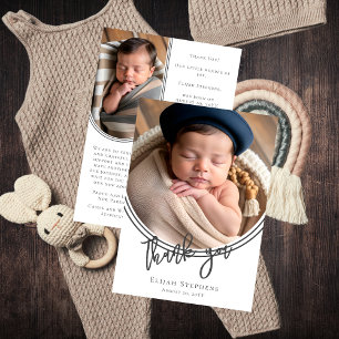 Faire-part de naissance photo Inverted Arch Merci 