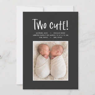 Faire-part de naissance photo minimaliste moderne 