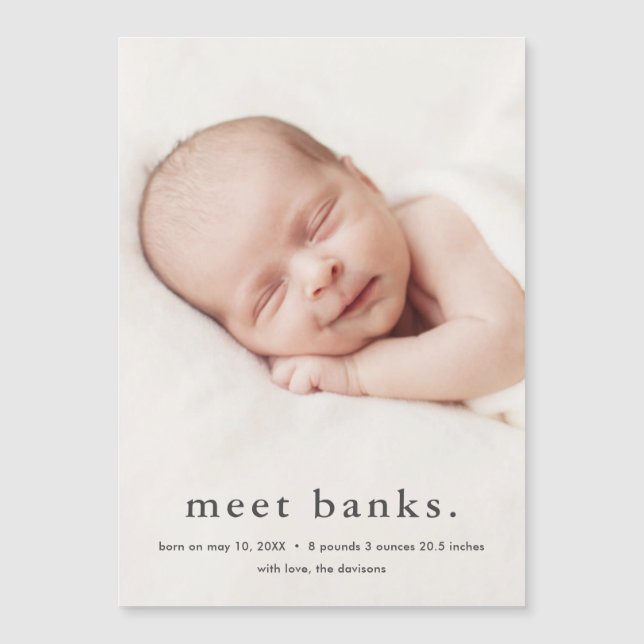 Faire-part de naissance photo moderne Baby 3 (Devant)