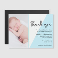 Faire-part de naissance photo moderne Blue Baby Bo
