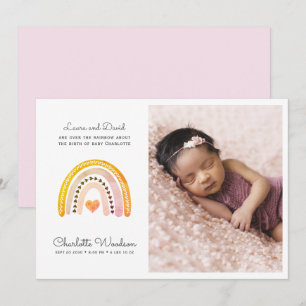 Faire-part de naissance photo moderne pour bébé fi