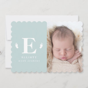 faire-part de naissance photo monogramme pour bébé