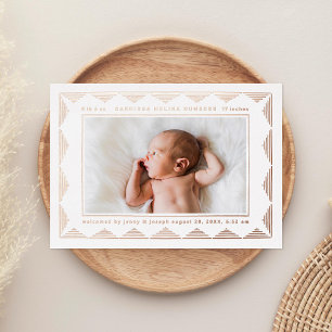 Faire-part de naissance photo Motif triangle ligne