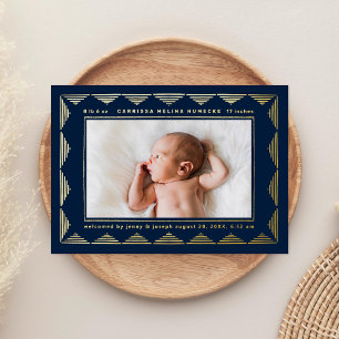 Faire-part de naissance photo Motif triangle ligne