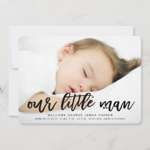Faire-part de naissance photo Notre Petit Homme Ba