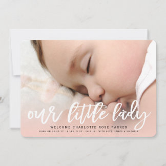 Faire-part de naissance photo Notre Petite Dame Bé