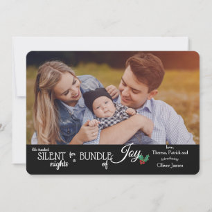 Faire-part de naissance photo Silence Night Holida