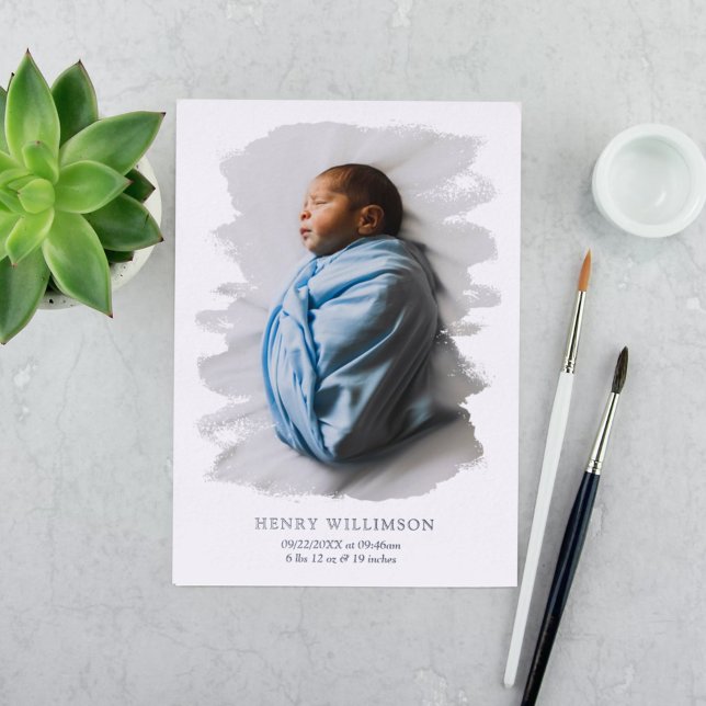 Faire-part de naissance photo simple de pointe (Créateur téléchargé)